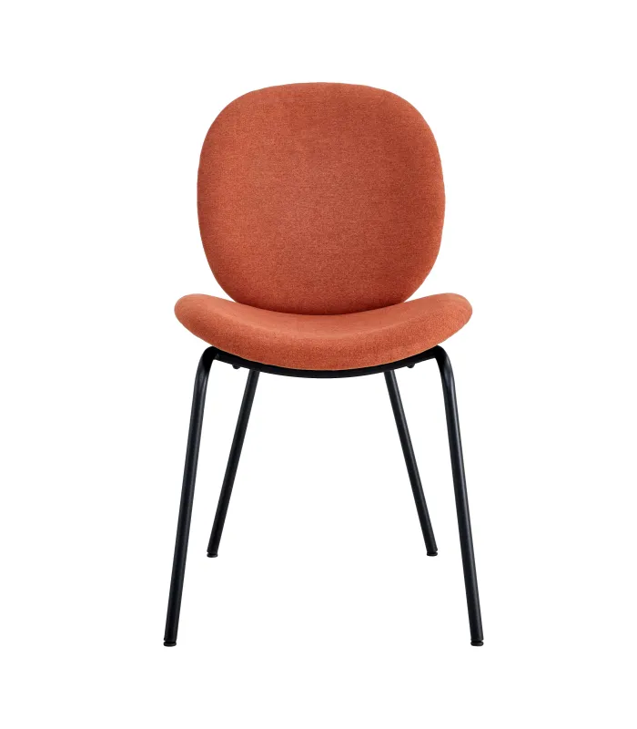 Pack de 2 sillas Coro tapizadas en textil teja