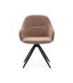 Pack de 2 sillones giratorias modelo Tamesis tapizado textil salmón, 84cm(alto) 56.5cm(ancho) 61cm(largo)