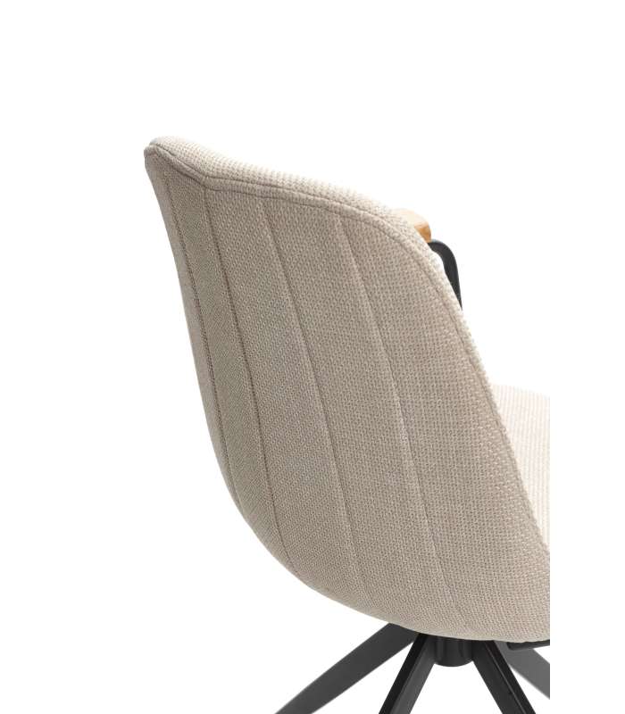 Pack de 2 sillones modelo Tajo tapizado textil beige.