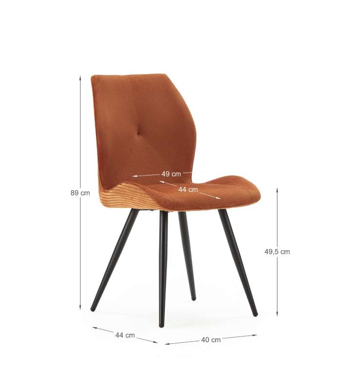 Lot de 2 chaises modèle Mali finition verte 79 cm (hauteur) 45 cm (largeur) 48 cm (longueur)