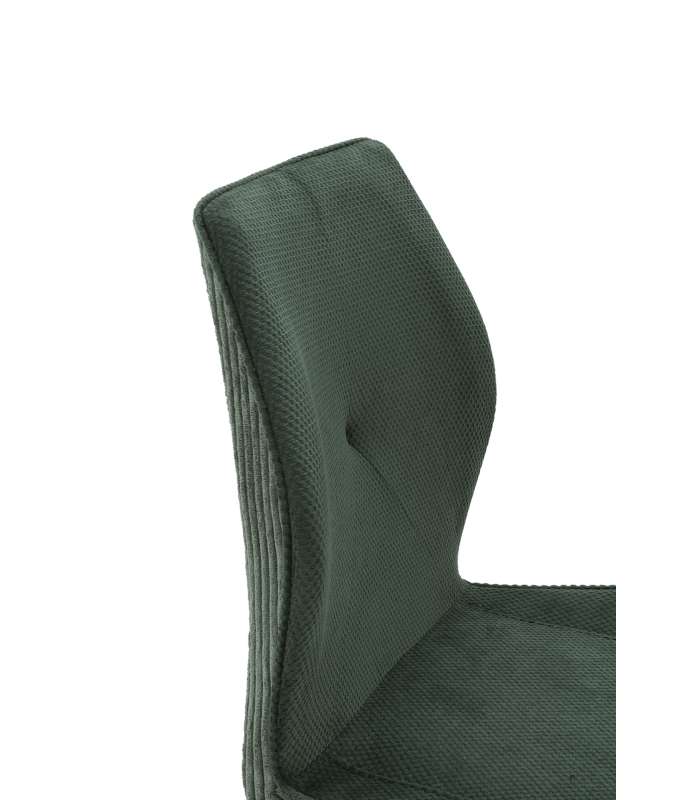 Pack de 2 sillas modelo Adara tapizado textil verde.