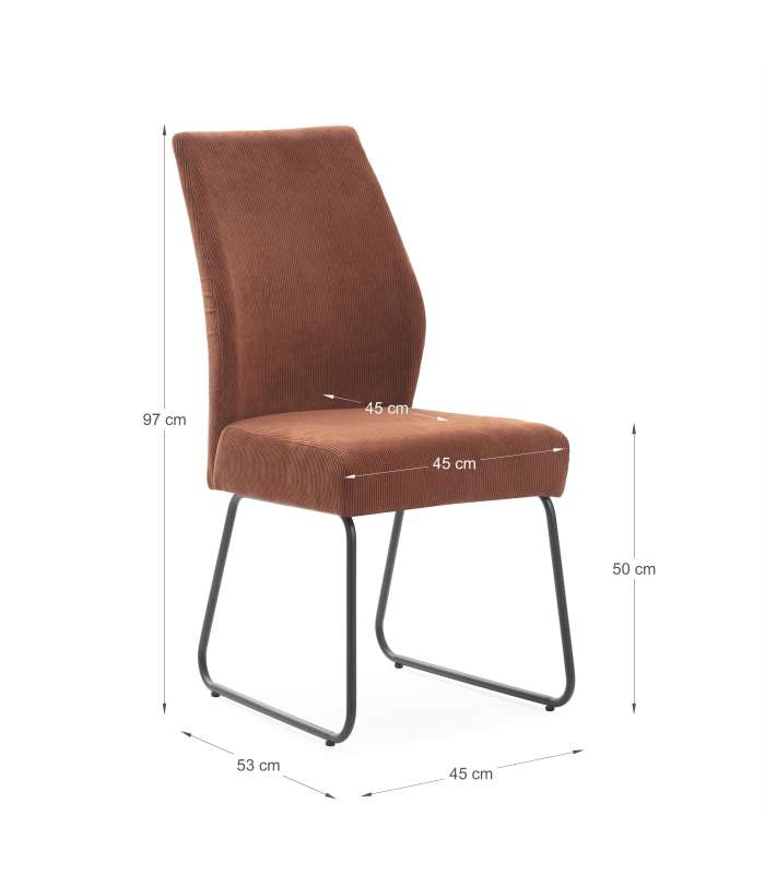 Lot de 2 chaises modèle Mali finition verte 79 cm (hauteur) 45 cm (largeur) 48 cm (longueur)