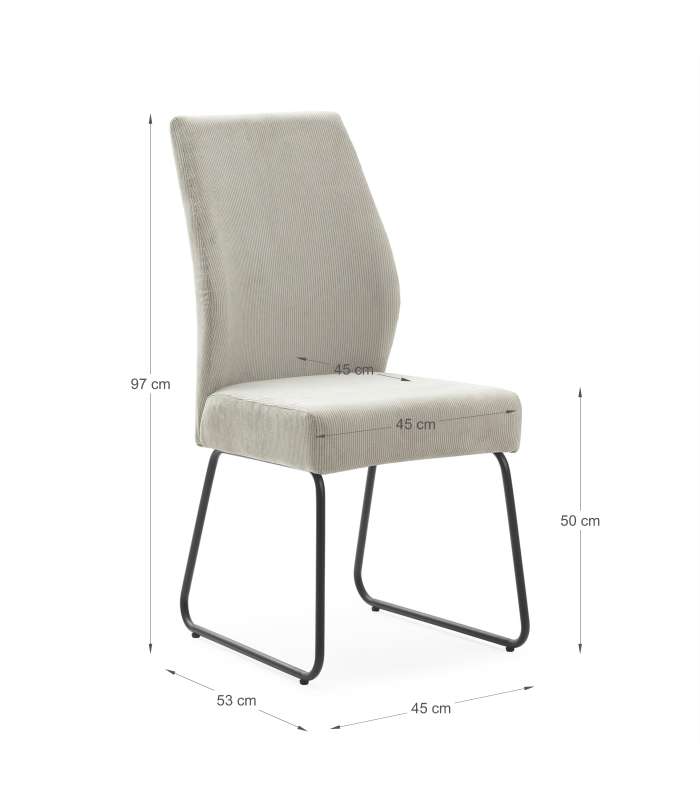 Lot de 2 chaises modèle Mali finition verte 79 cm (hauteur) 45 cm (largeur) 48 cm (longueur)