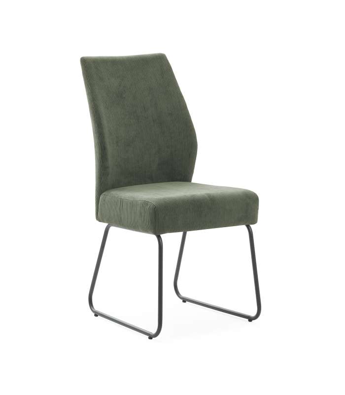 Lot de 2 chaises modèle Mali finition verte 79 cm (hauteur) 45 cm (largeur) 48 cm (longueur)