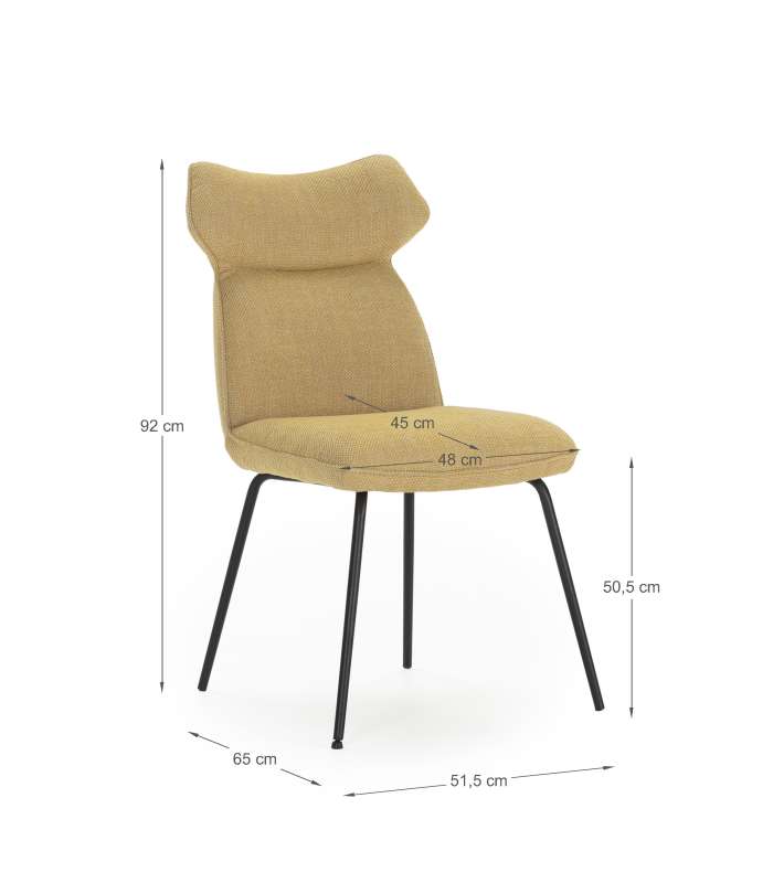 Lot de 2 chaises modèle Mali finition verte 79 cm (hauteur) 45 cm (largeur) 48 cm (longueur)