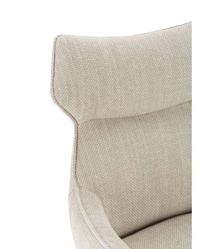 Pack de 2 sillones modelo Dimitri tapizado textil beige.