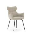 Pack de 2 sillones modelo Dimitri tapizado textil beige, 90cm(alto) 60cm(ancho) 65cm(largo)