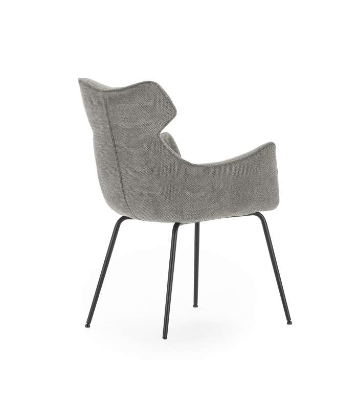 Pack de 2 sillones modelo Dimitri tapizado textil gris.