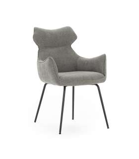 Pack de 2 sillones modelo Dimitri tapizado textil gris.