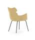 Sillones Dimitri tapizados en mostaza, pack de 2 elegantes.