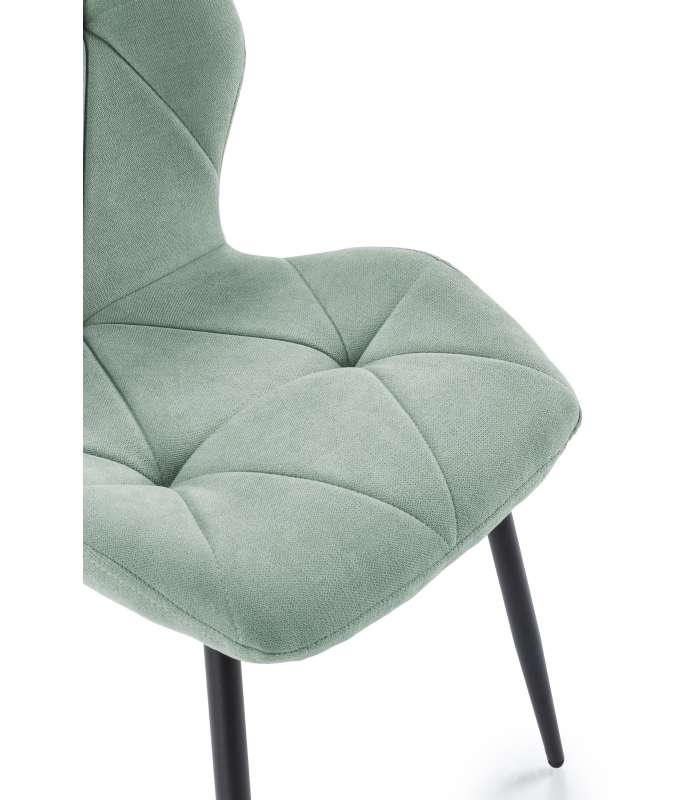 Lot de 2 chaises modèle Mali finition verte 79 cm (hauteur) 45 cm (largeur) 48 cm (longueur)