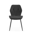 Pack de 4 sillas modelo Palma tapizado textil negro, 85cm(alto) 47.5cm(ancho) 57.5cm(largo)