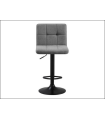 Taburete Spazio elevable a gas con asiento tapizado en tela gris. 44.5 cm(ancho ) 92-113 cm(altura) 48 cm(fondo)