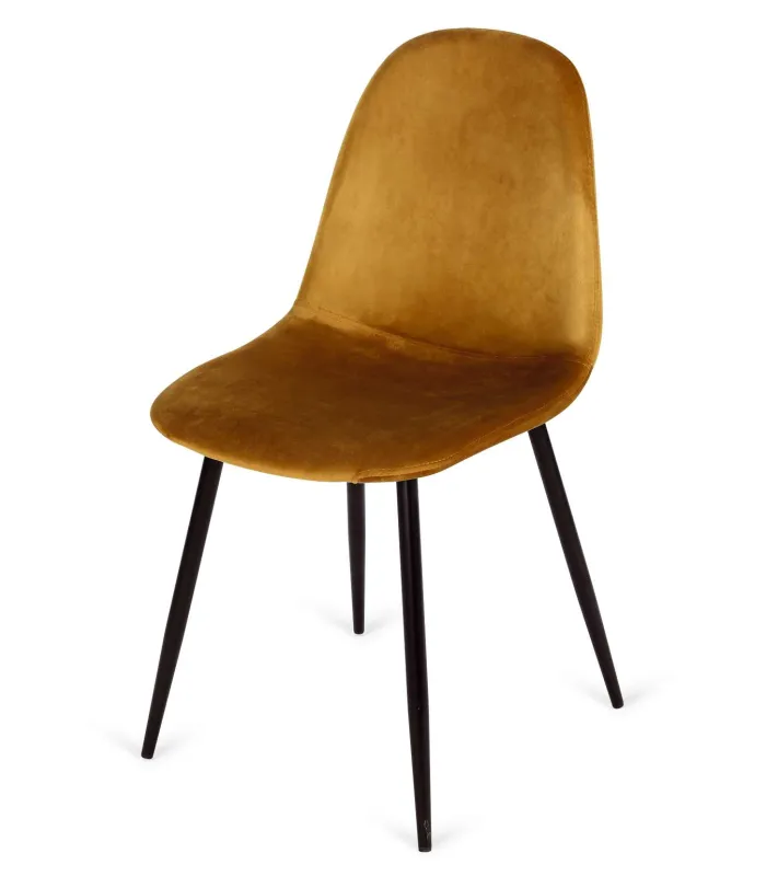Pack de 4 sillas Córdoba Velvet Dorado, elegantes y cómodas