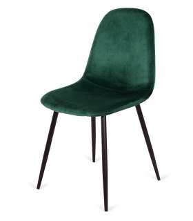 Elegancia y confort: Pack de 4 sillas Córdoba en tela Velvet verde.