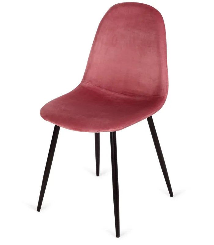 Pacote 4 Cadeiras Cordoba Veludo Rosa - Elegância e Conforto