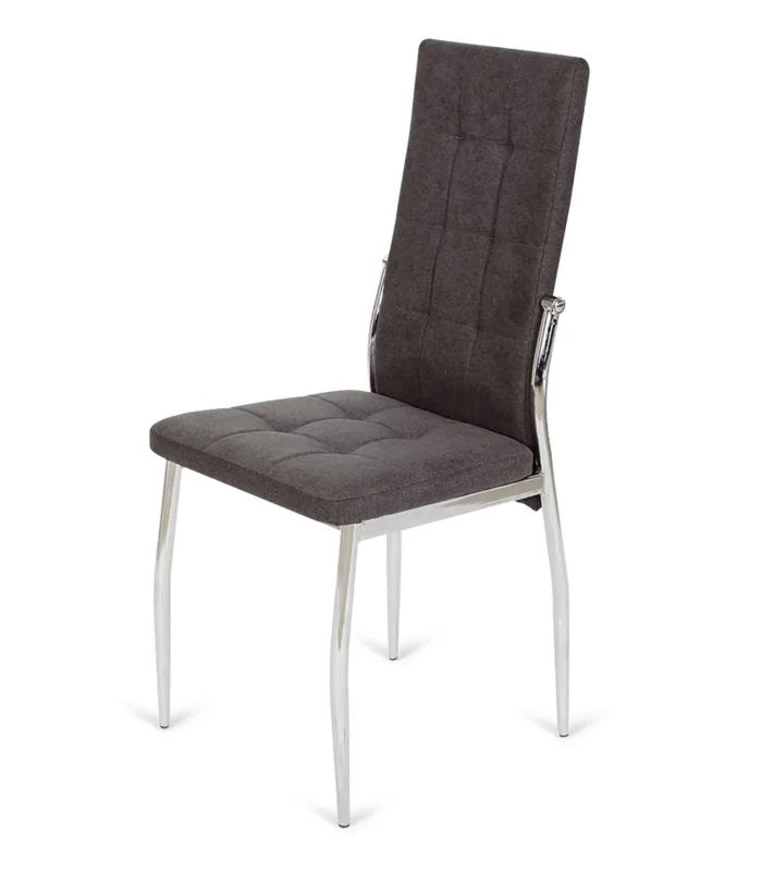 Pack de 6 sillas Segovia gris, diseño moderno y cómodo