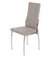 Lot de 6 chaises capitonnées Segovia en couleur pierre 98 cm (hauteur) 42 cm (largeur) 49 cm (profondeur)