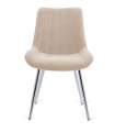 copy of Pack of 4 Valencia chairs upholstered in grey or pink stick.