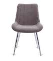 copy of Pack of 4 Valencia chairs upholstered in grey or pink stick.