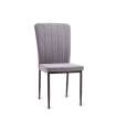 copy of Pack of 4 Valencia chairs upholstered in grey or pink stick.