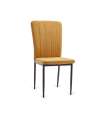 copy of Pack of 4 Valencia chairs upholstered in grey or pink stick.