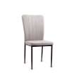 copy of Pack of 4 Valencia chairs upholstered in grey or pink stick.