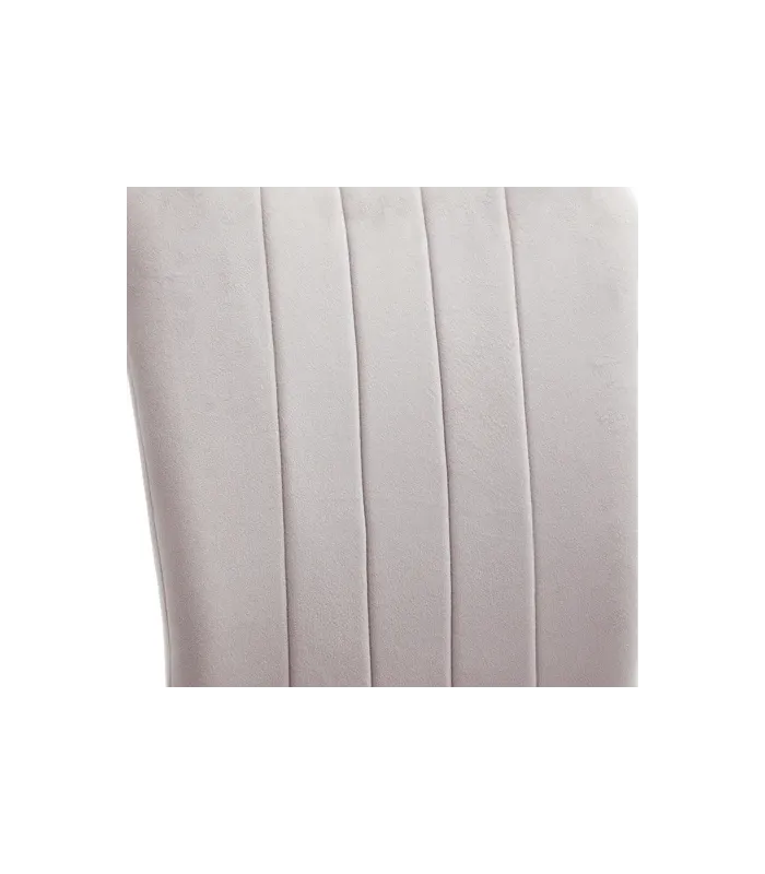 Pack de 6 sillas Cangas tapizadas en velvet gris claro