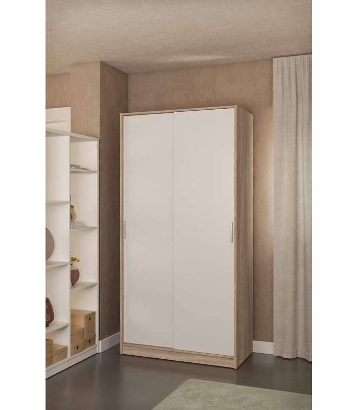 High shelf with 2 white doors -