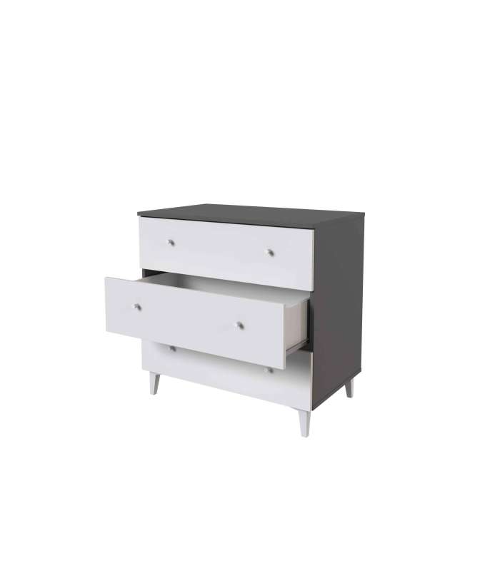 MD BLOCK Comoda 4 white drawers - Comodas and