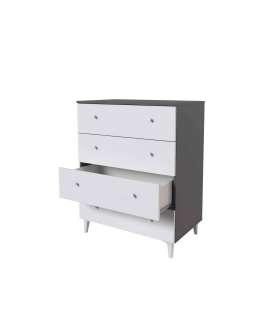 MD BLOCK Comoda 4 white drawers - Comodas and