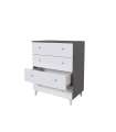 copy of Commode 4 tiroirs en finition blanche 98 cm(hauteur)80 cm(largeur)48 cm(longueur)