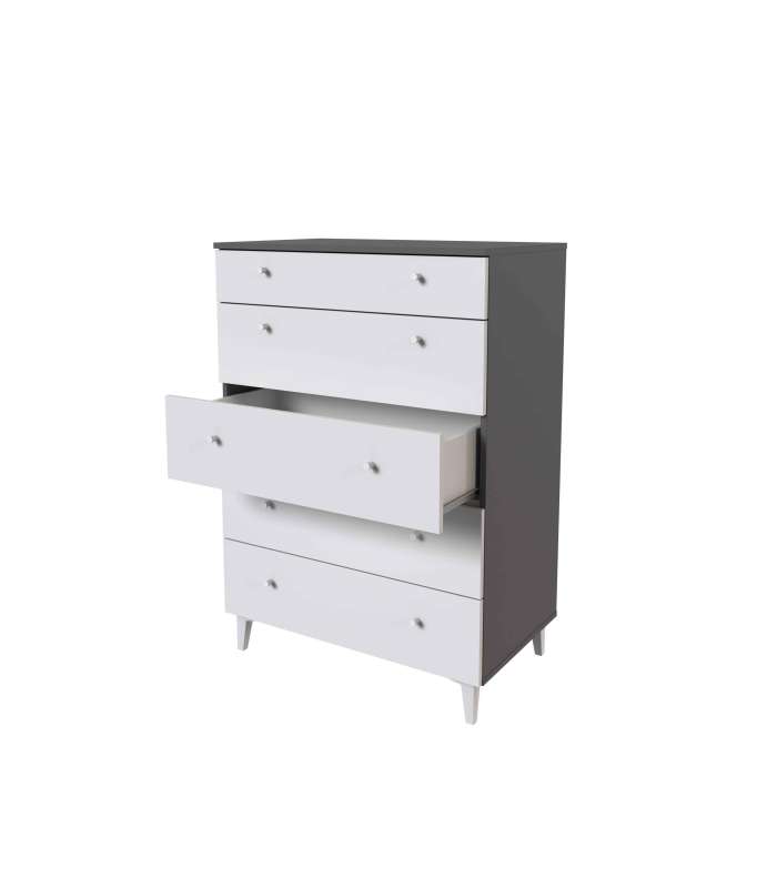 MD BLOCK Comoda 4 white drawers - Comodas and