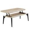 copy of Raised center table Loft in wild oak white or black structure.