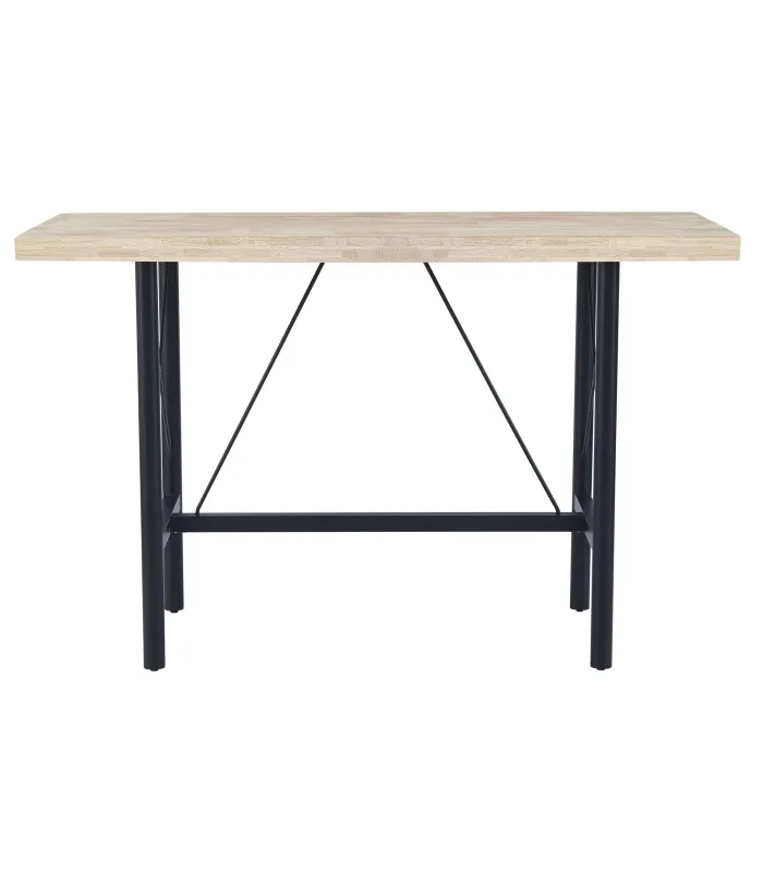 Mesa Alta Bar Tams de roble nordish, 160x70x100 cm