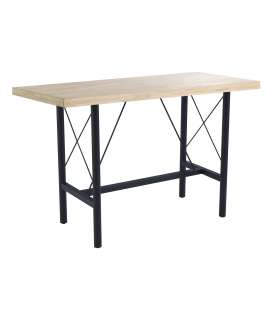 Adec Table loft High Bar Chêne sauvage et noir. -