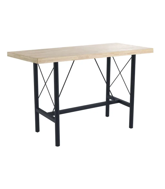 Mesa Alta Bar Tams de roble nordish, 160x70x100 cm