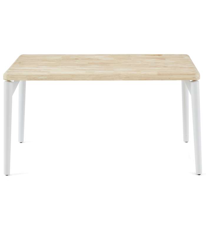 Mesa de comedor Moon en roble nordish/blanco elegante y funcional.