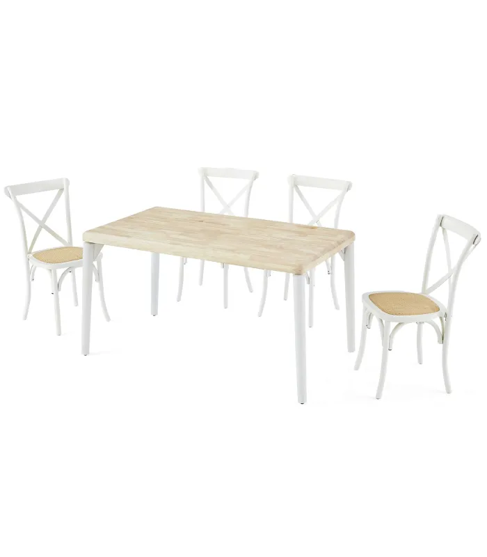 Mesa de comedor Moon Noridsh/Blanco 140x80 cm