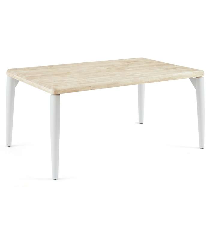 Mesa de comedor Moon en roble nordish/blanco elegante y funcional.