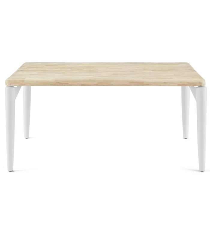 Mesa de comedor fija Moon en roble nordish/blanco