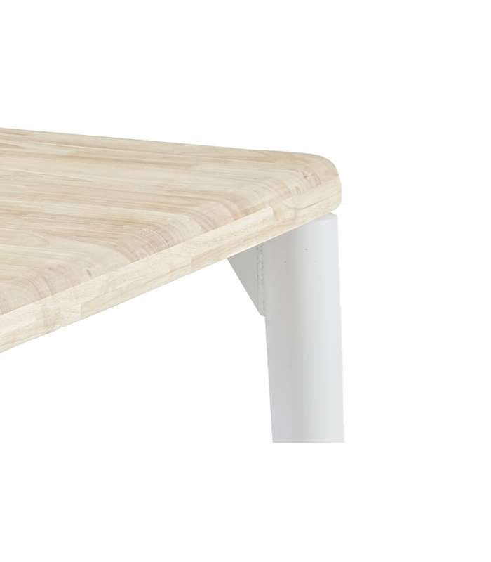 Mesa de comedor Moon en roble nordish/blanco elegante y funcional.