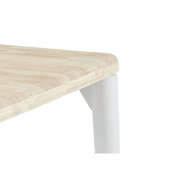 Mesa de comedor fija Moon en roble nordish/blanco