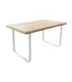 Mesa de comedor fija Smooth acabado Roble nordish/blanco, 76cm(alto) 140cm(ancho) 80cm(largo)