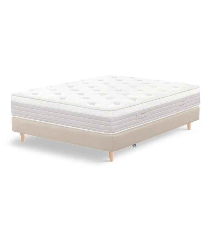 Matelas Prisma de Sonpura ressorts ensachés HR avec visco et une épaisseur de 21cm.