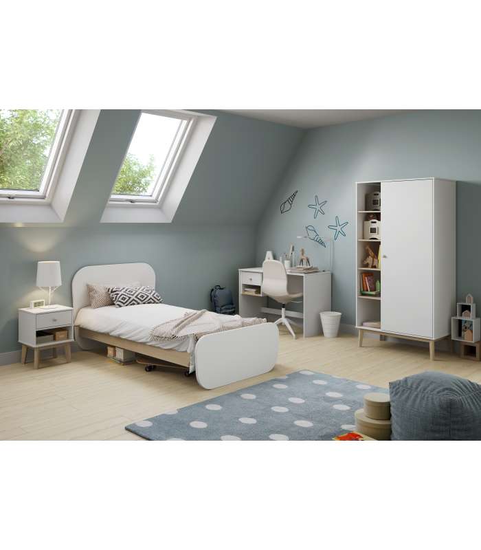 Buy CAMA NIDO 0.90 KIARA 90X190 BLANCO/NATURAL