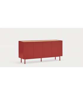 Mueble aparador para comedor modelo Arista 4 puertas acabado verde .