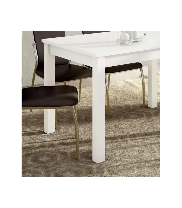 Mesa extensible Padul blanca, diseño moderno