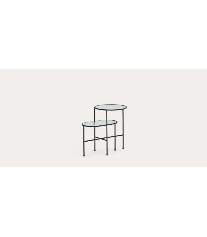 Mesa auxiliar Nica, negro, 38/56cm alto, 60cm ancho