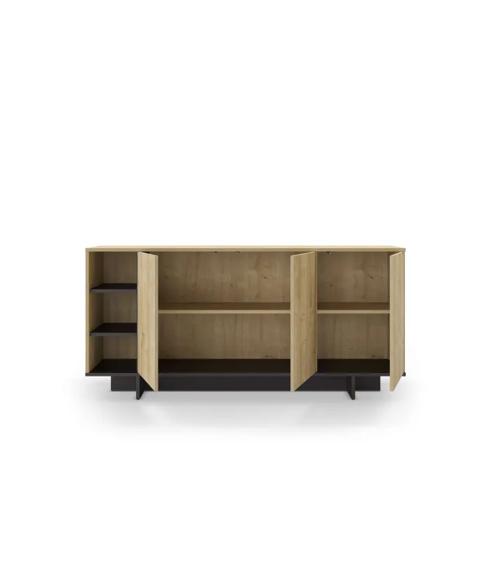 Aparador Celia 3 puertas y 3 huecos, diseño elegante